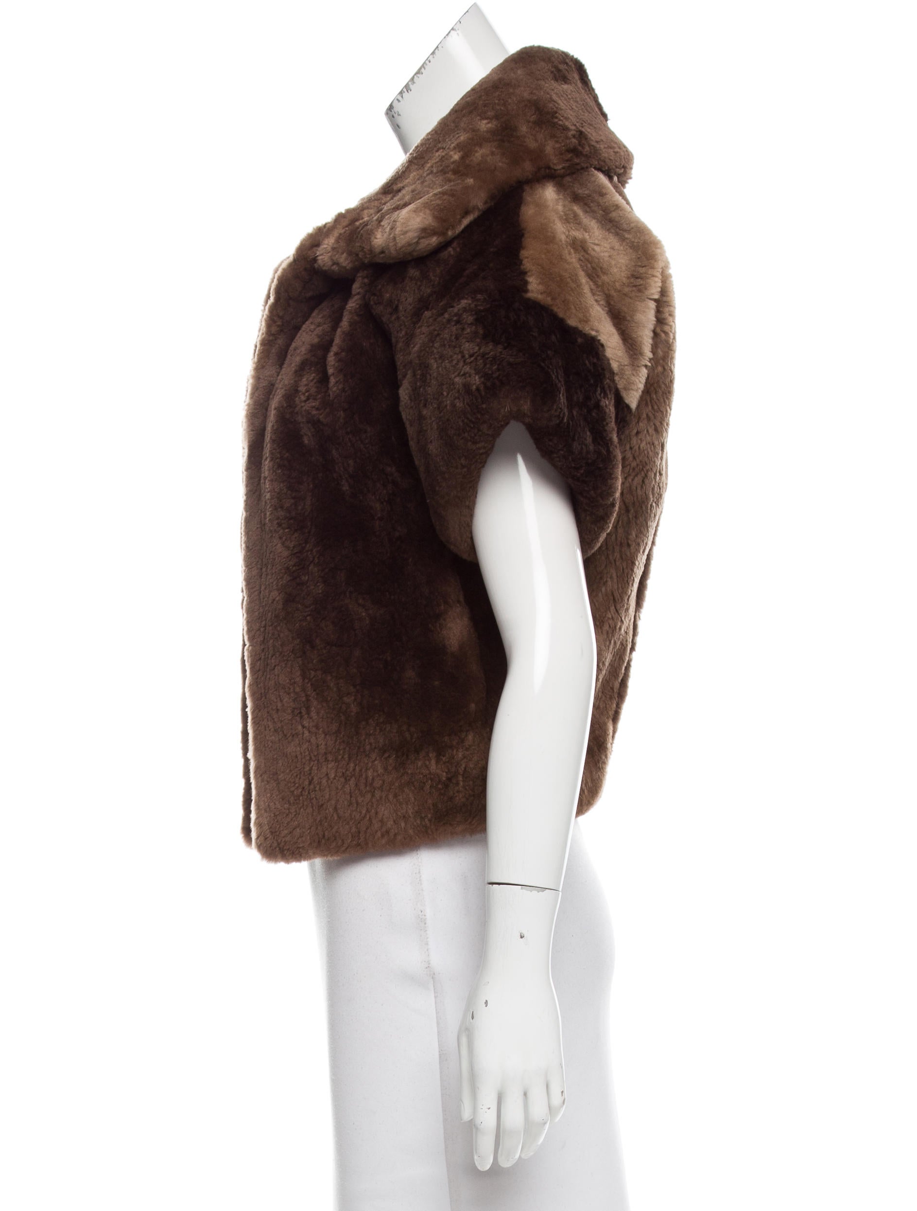 Jenni Kayne Beaver Fur Jacket Brown Coats, Clothing WJK25256 The