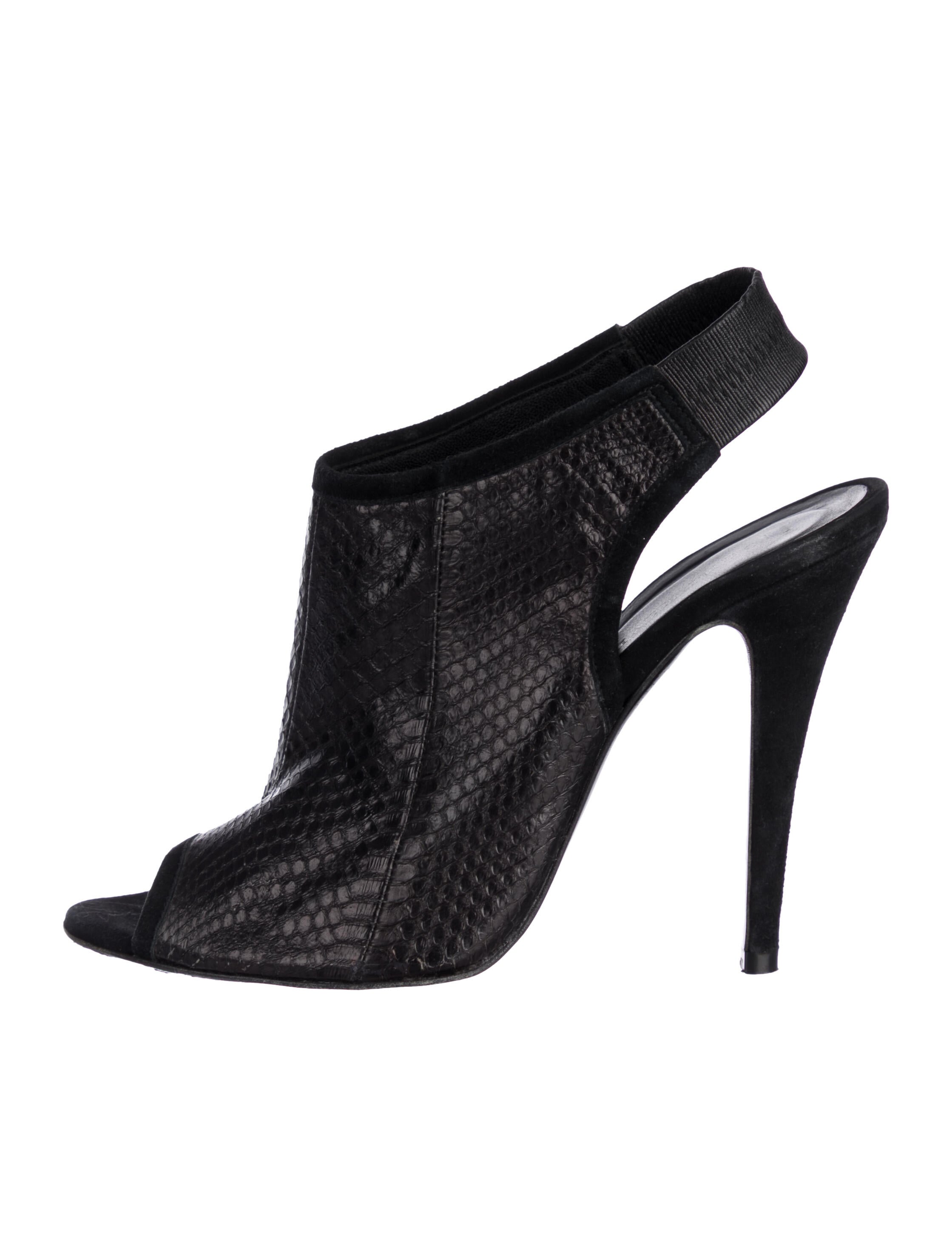 Jenni Kayne Python-Trimmed Slingback Pumps