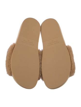 Jenni Kayne Shearling Fur Trim Slides