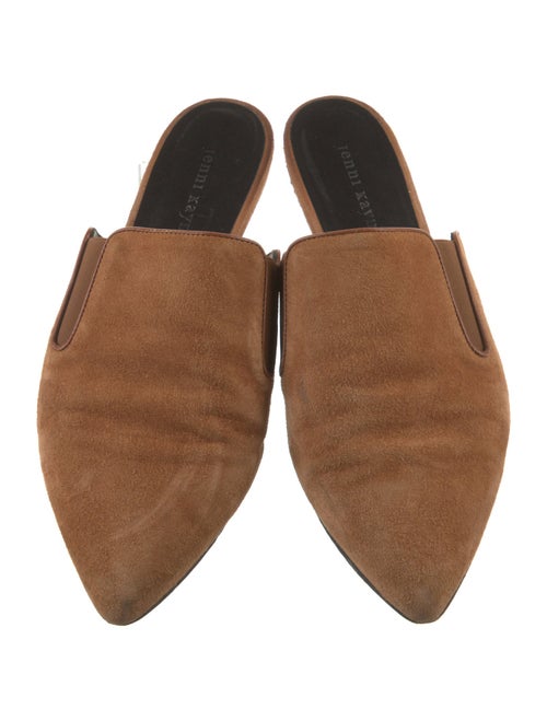 Jenni Kayne Suede Leather Trim Embellishment Mules