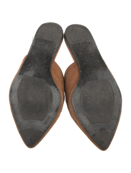 Jenni Kayne Suede Leather Trim Embellishment Mules