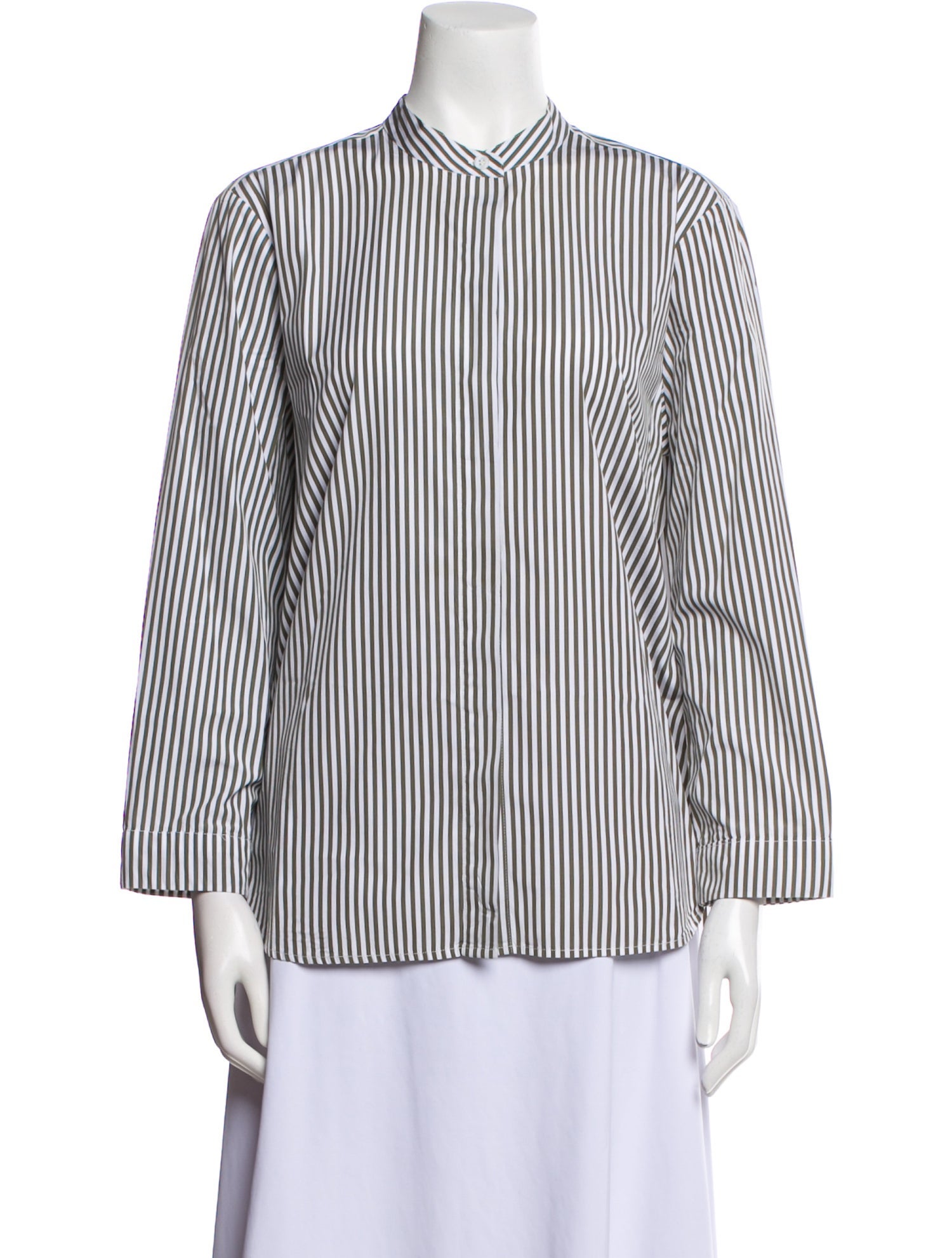 Jenni Kayne Striped Three-Quarter Sleeve Button-Up Top
