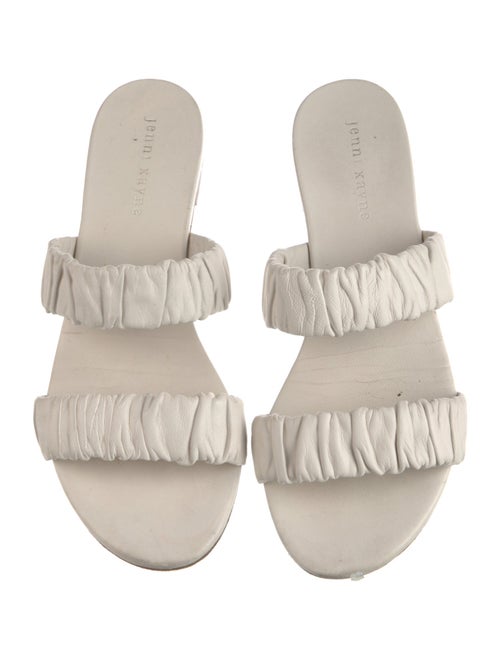 Jenni Kayne Leather Ruffle Embellishment Slides
