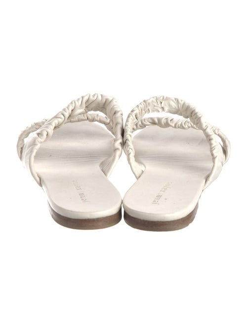 Jenni Kayne Leather Ruffle Embellishment Slides