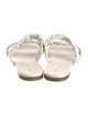 Jenni Kayne Leather Ruffle Embellishment Slides