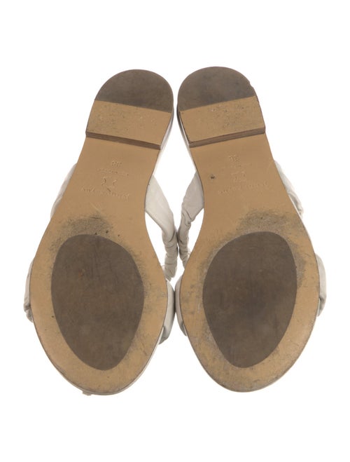 Jenni Kayne Leather Ruffle Embellishment Slides