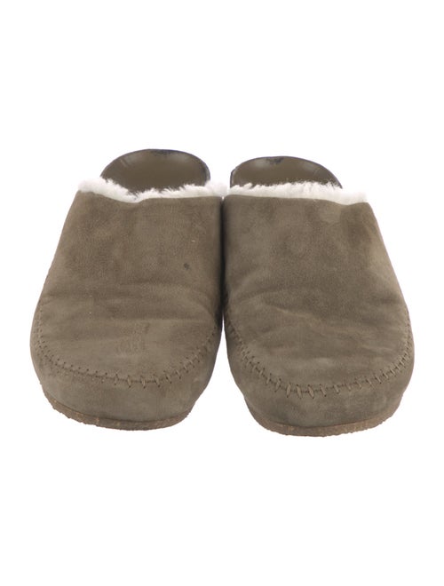 Jenni Kayne Suede Fur Trim Mules