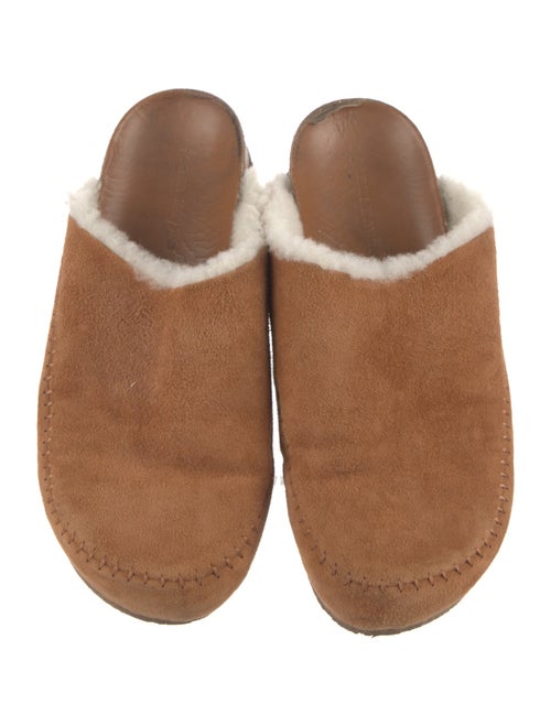 Jenni Kayne Suede Fur Trim Mules