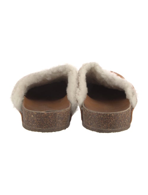 Jenni Kayne Suede Fur Trim Mules