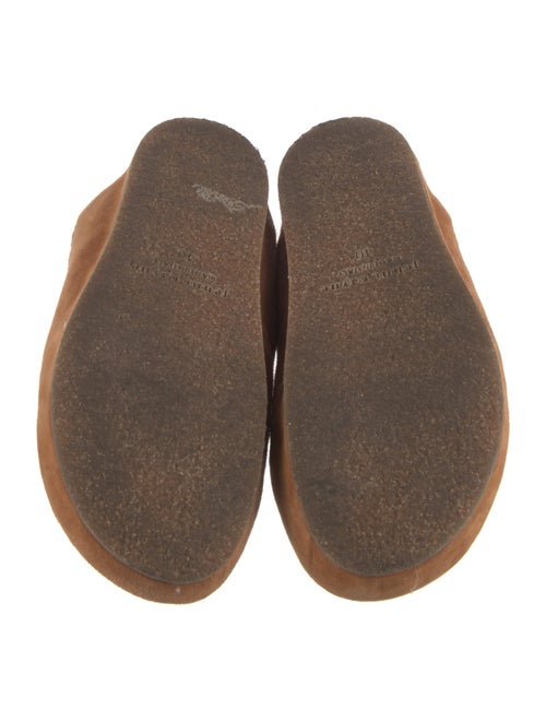 Jenni Kayne Suede Fur Trim Mules