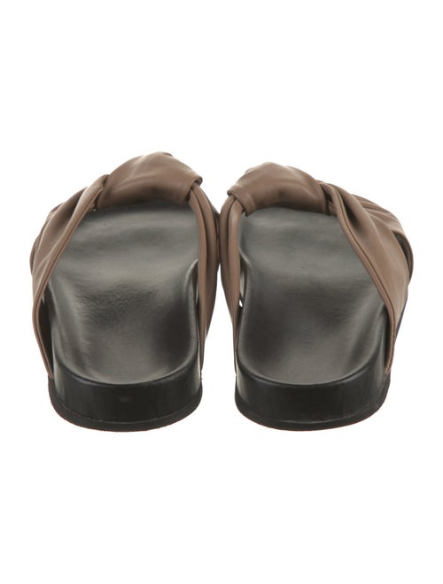 Jenni Kayne Leather Pleated Accents Slides