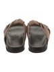 Jenni Kayne Leather Pleated Accents Slides