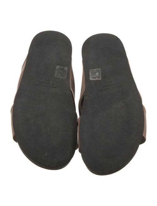 Jenni Kayne Leather Pleated Accents Slides