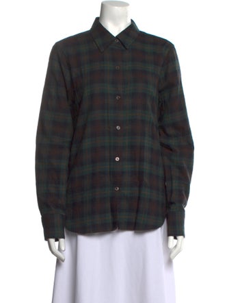 Jenni Kayne Plaid Print Long Sleeve Button-Up Top