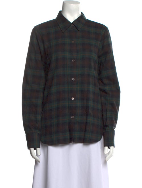 Jenni Kayne Plaid Print Long Sleeve Button-Up Top