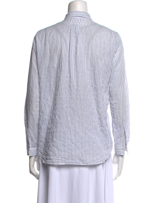Jenni Kayne Striped Mock Neck Button-Up Top