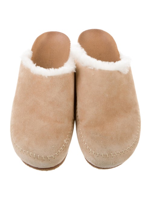 Jenni Kayne Suede Fur Trim Mules