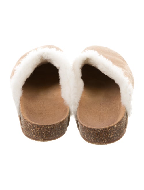 Jenni Kayne Suede Fur Trim Mules