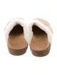 Jenni Kayne Suede Fur Trim Mules