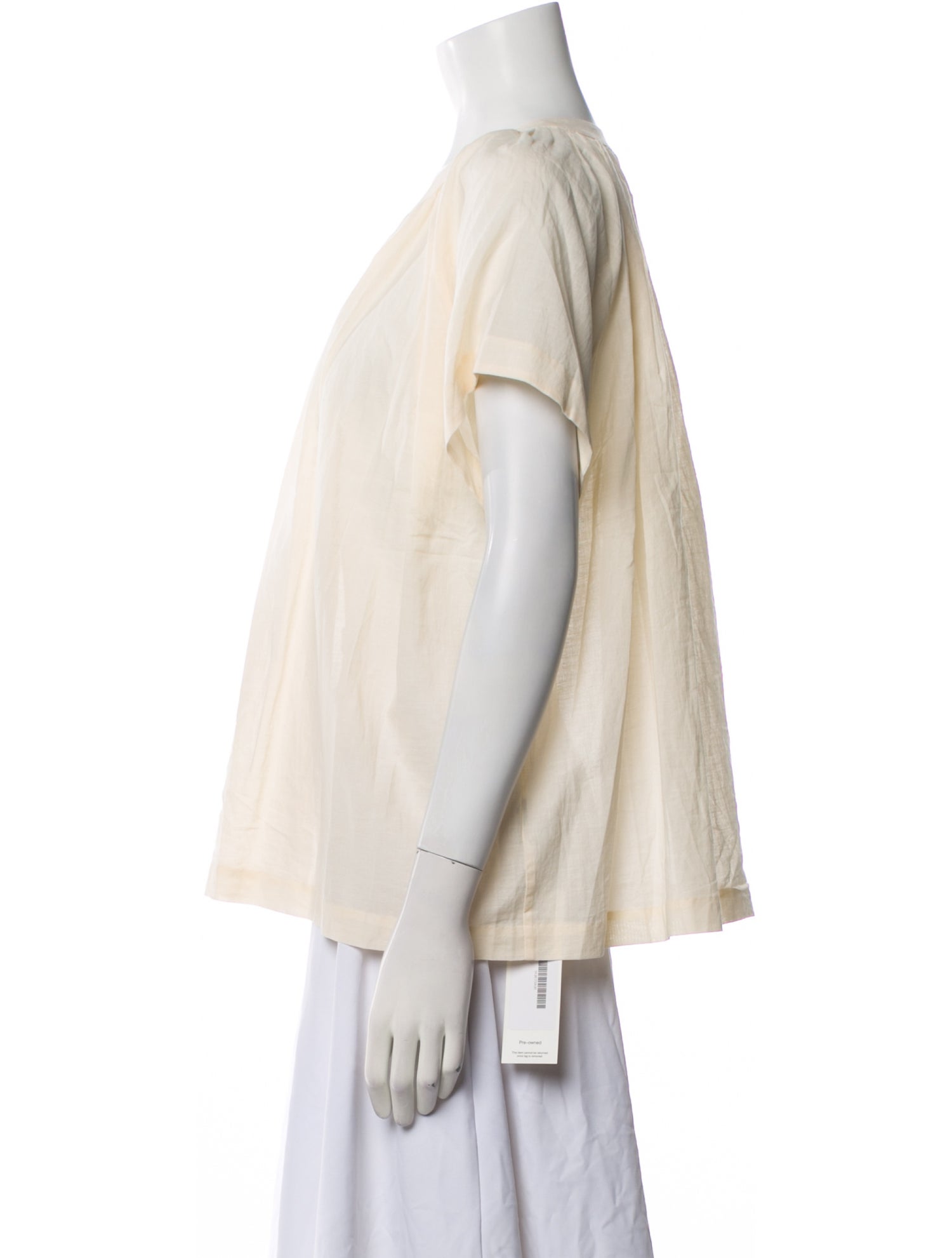 Jenni Kayne Crew Neck Short Sleeve Button-Up Top