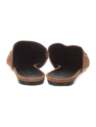 Jenni Kayne Suede Leather Trim Embellishment Mules