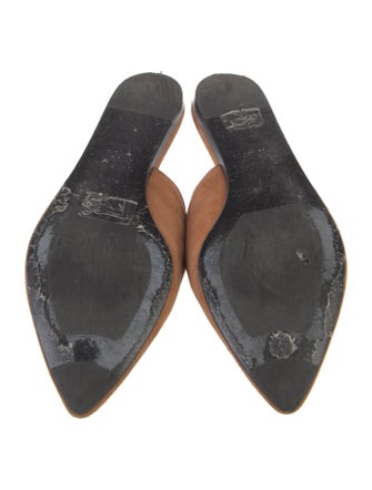 Jenni Kayne Suede Leather Trim Embellishment Mules