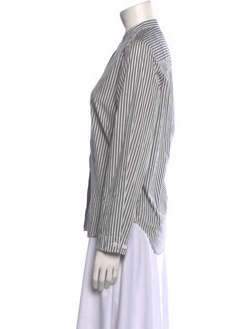 Jenni Kayne Striped Mock Neck Button-Up Top
