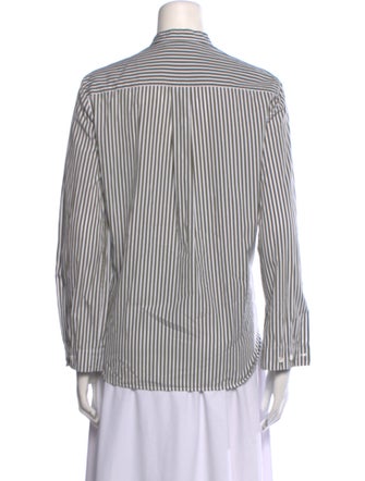 Jenni Kayne Striped Mock Neck Button-Up Top