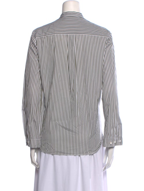Jenni Kayne Striped Mock Neck Button-Up Top