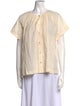 Jenni Kayne Crew Neck Short Sleeve Button-Up Top