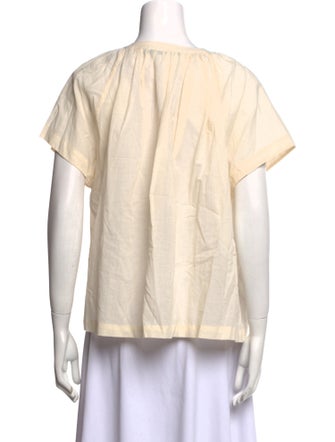 Jenni Kayne Crew Neck Short Sleeve Button-Up Top