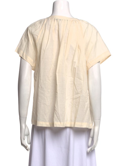 Jenni Kayne Crew Neck Short Sleeve Button-Up Top