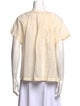 Jenni Kayne Crew Neck Short Sleeve Button-Up Top