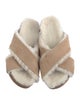 Jenni Kayne Suede Fur Trim Slides