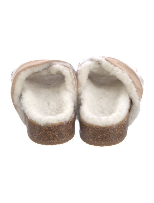 Jenni Kayne Suede Fur Trim Slides