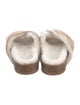 Jenni Kayne Suede Fur Trim Slides