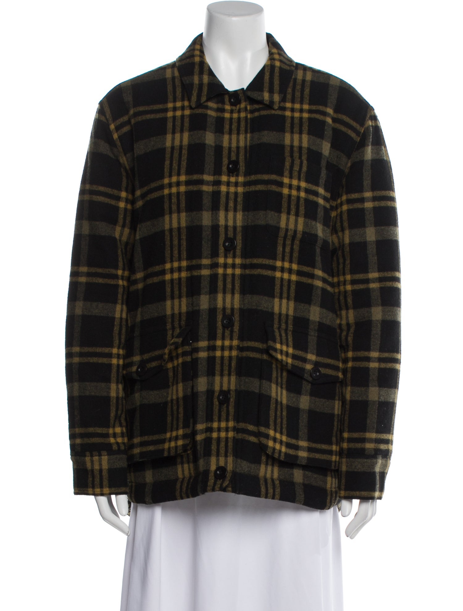 Jenni Kayne Wool Plaid Print Coat