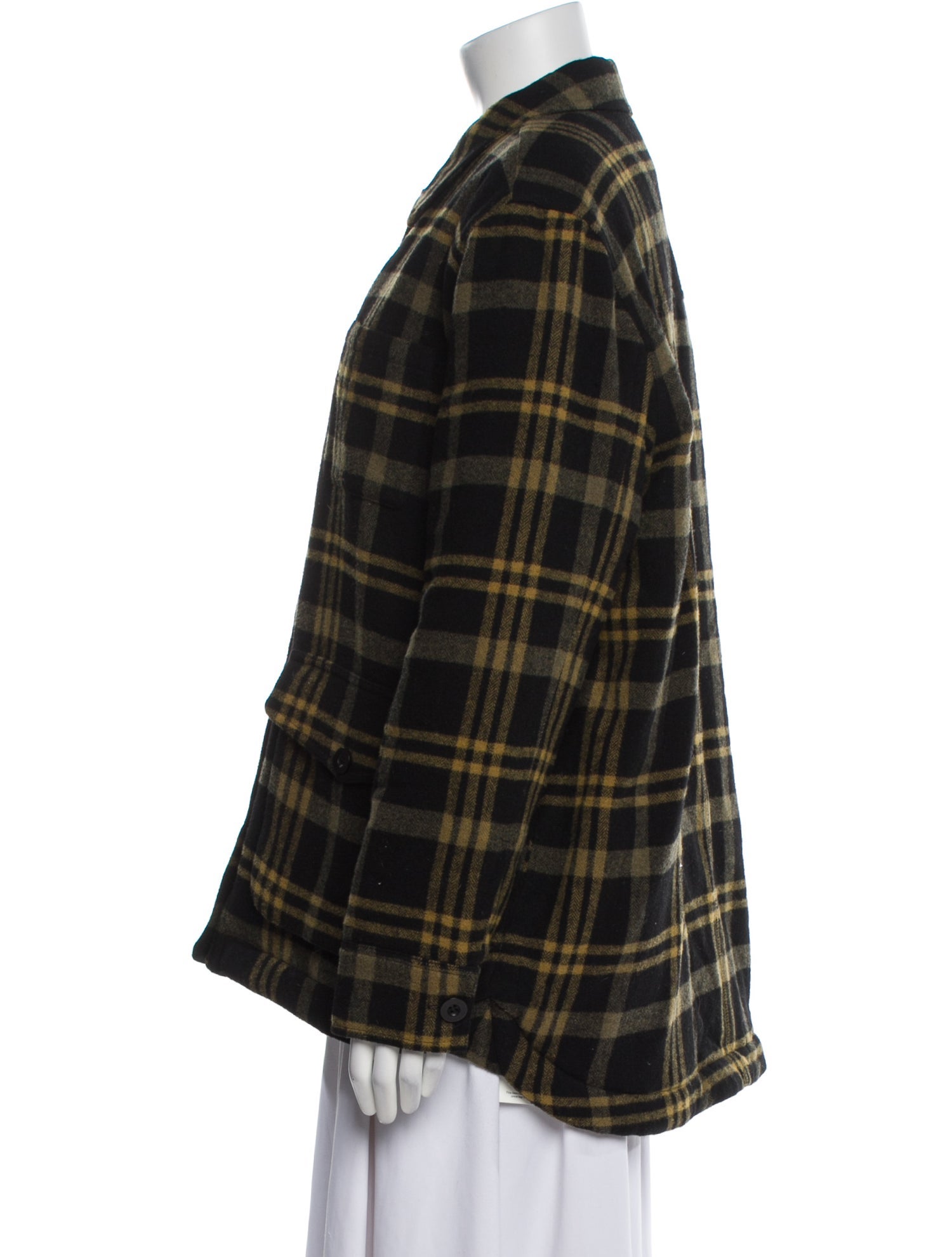 Jenni Kayne Wool Plaid Print Coat