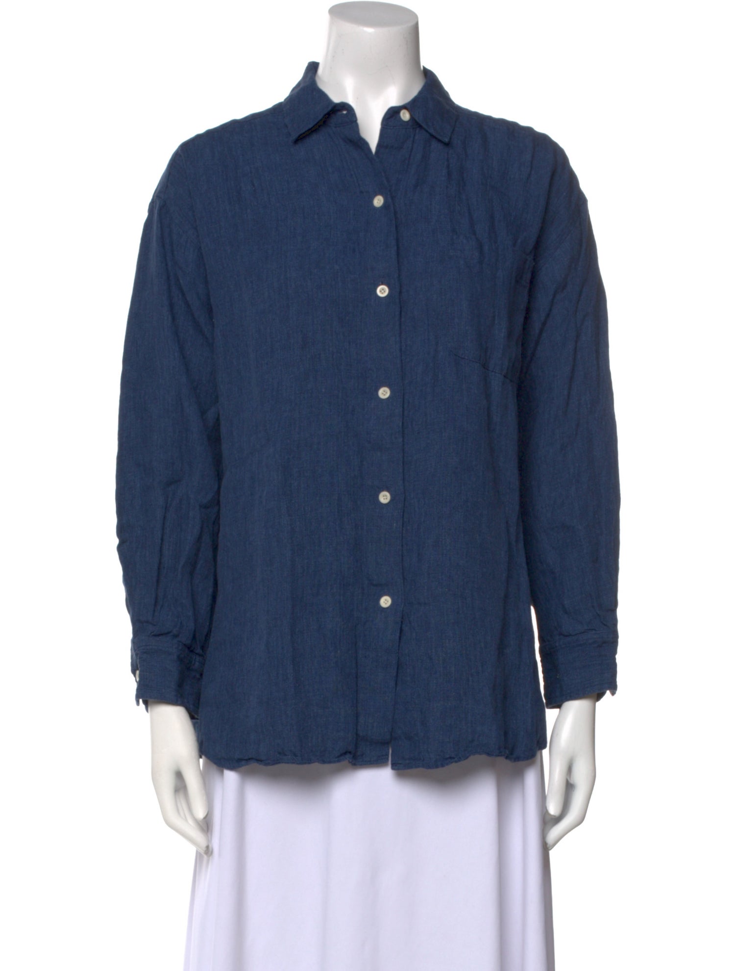 Jenni Kayne Linen Long Sleeve Button-Up Top