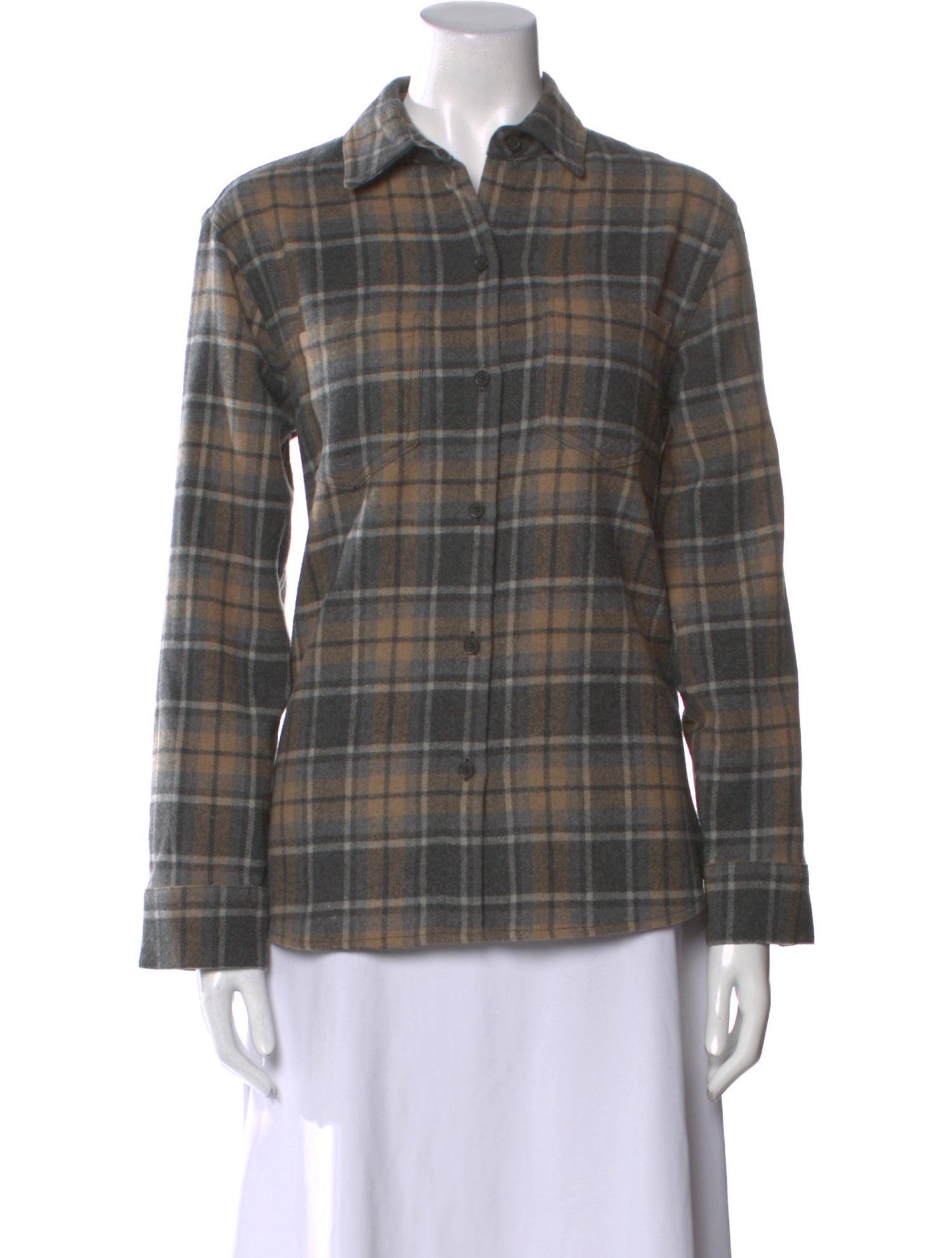 Jenni Kayne Plaid Print Long Sleeve Button-Up Top