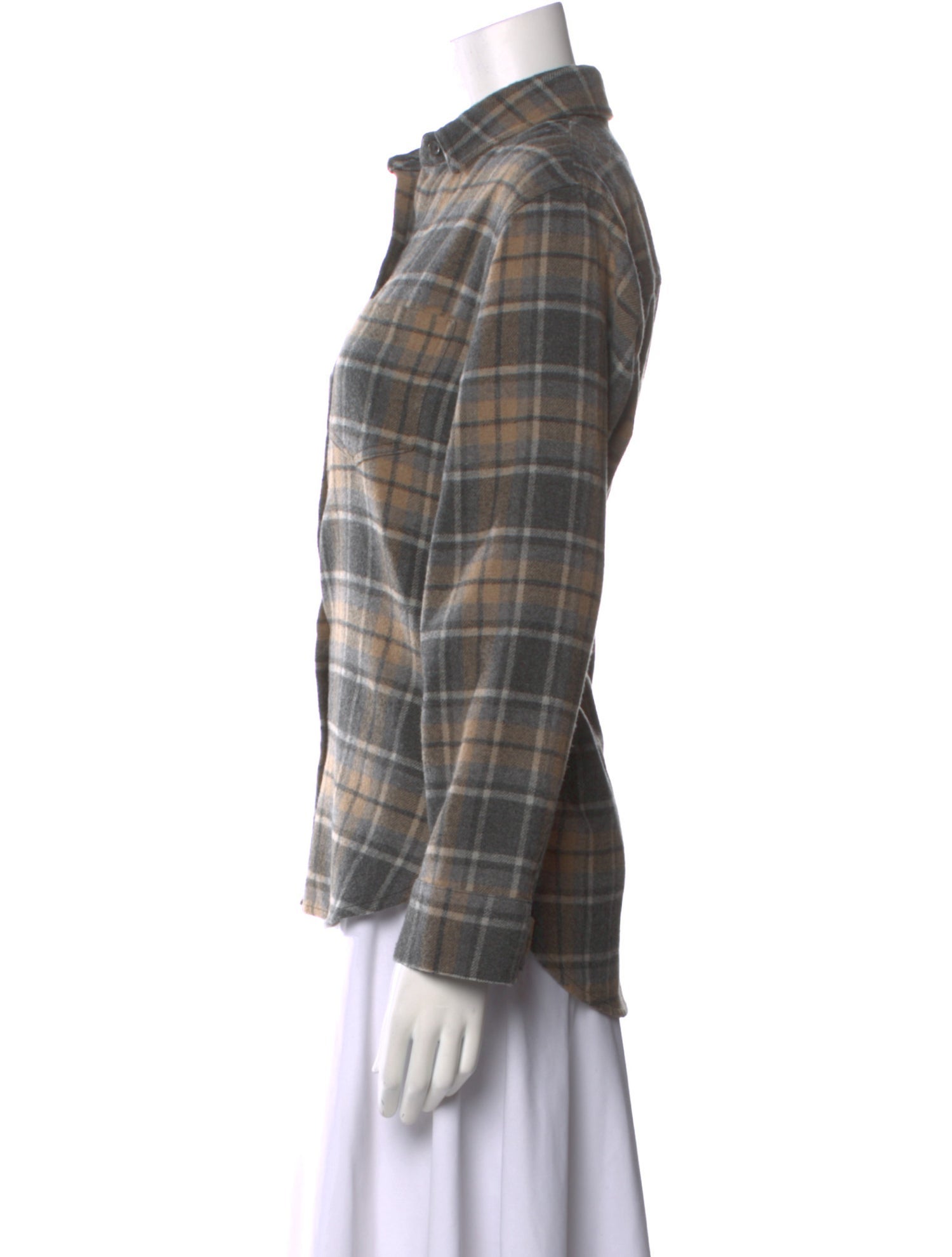Jenni Kayne Plaid Print Long Sleeve Button-Up Top