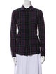 Jenni Kayne Silk Plaid Print Button-Up Top