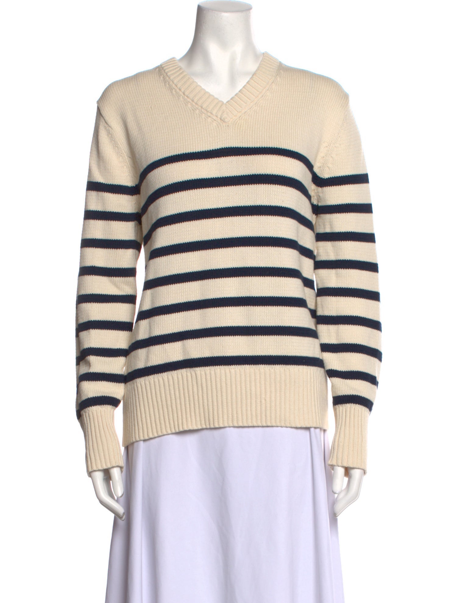 Jenni Kayne Striped V-Neck Sweater