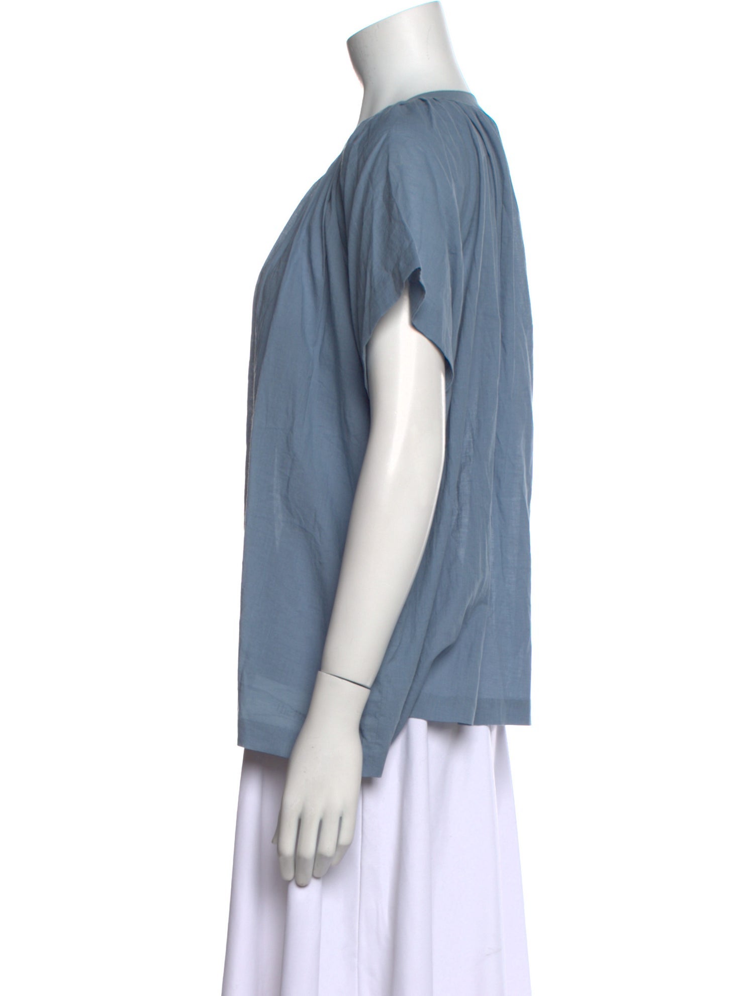 Jenni Kayne Crew Neck Short Sleeve Button-Up Top