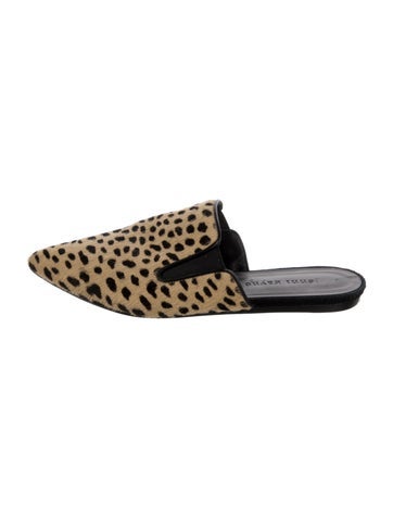 Jenni Kayne Flats Ponyhair Animal Print Mules IT 37 | 7