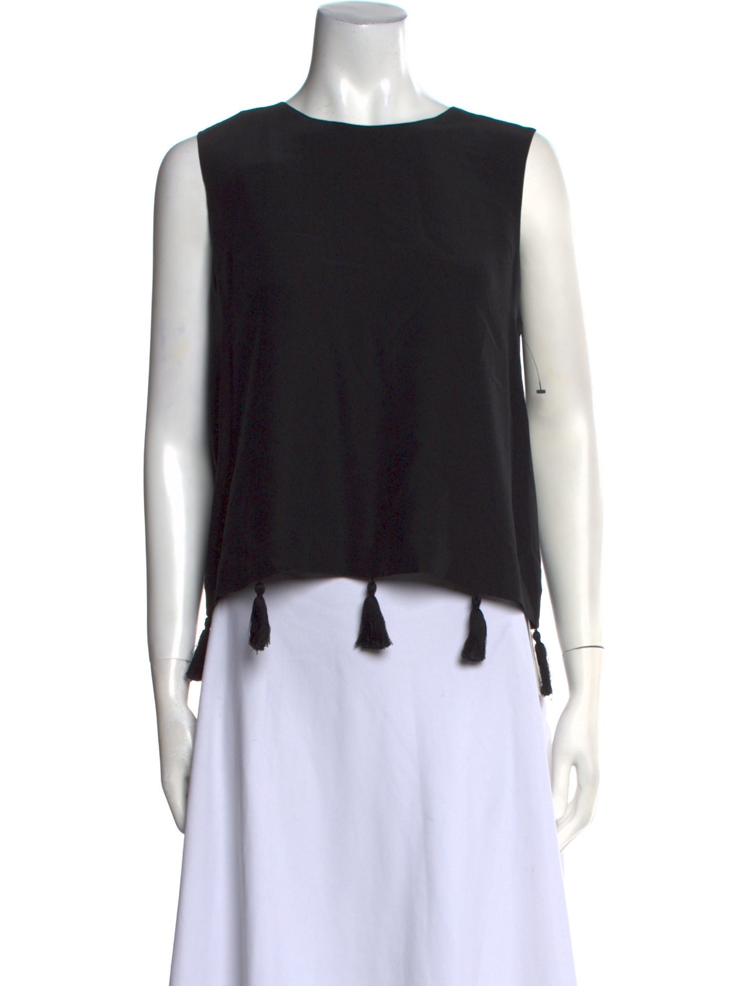 Jenni Kayne Silk Bateau Neckline Crop Top