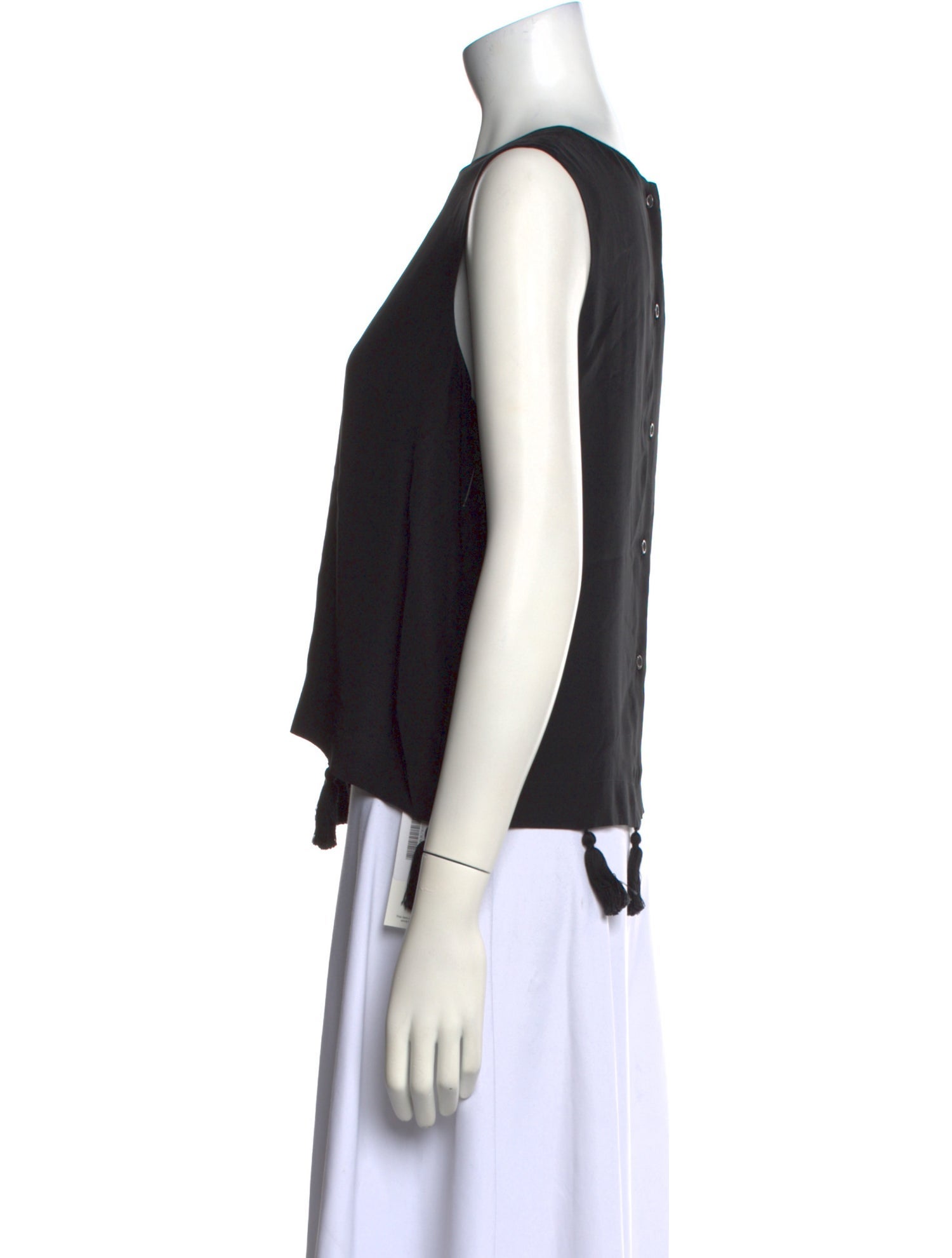 Jenni Kayne Silk Bateau Neckline Crop Top