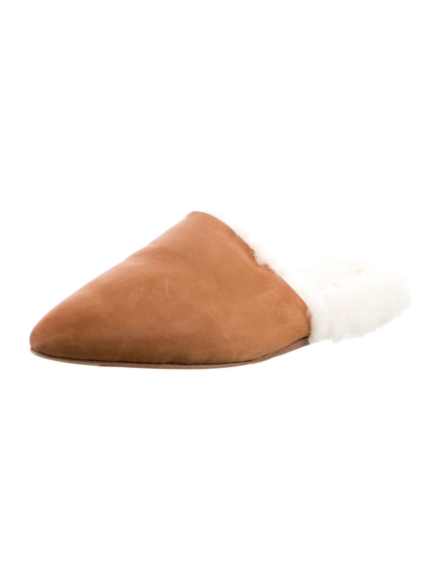 Jenni Kayne Suede Fur Trim Mules