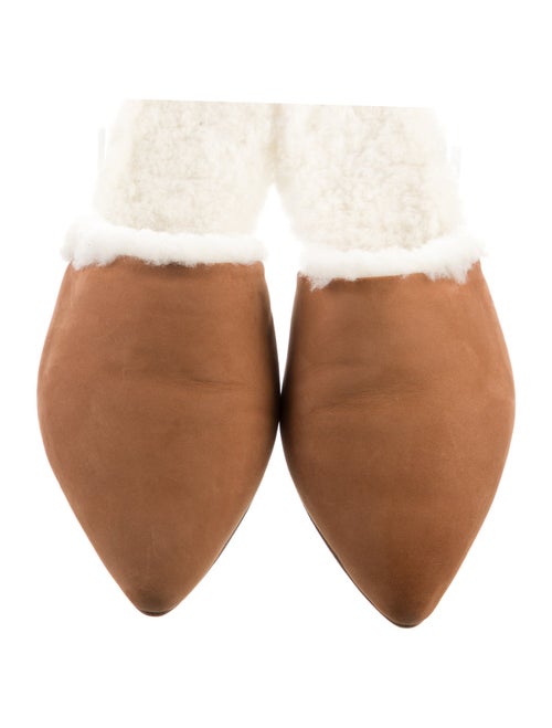 Jenni Kayne Suede Fur Trim Mules