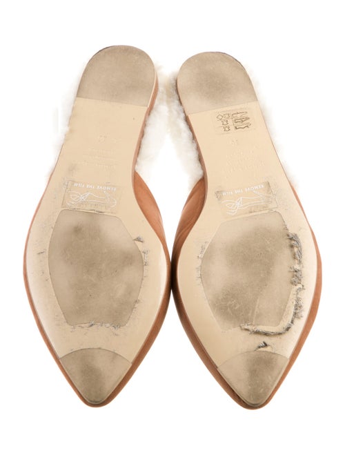 Jenni Kayne Suede Fur Trim Mules